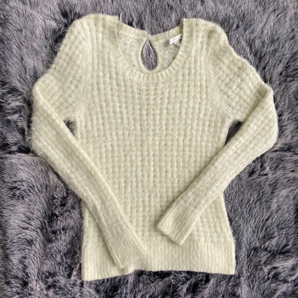 LC Lauren Conrad Pale Yellow Knit Scoop Neck Sweater